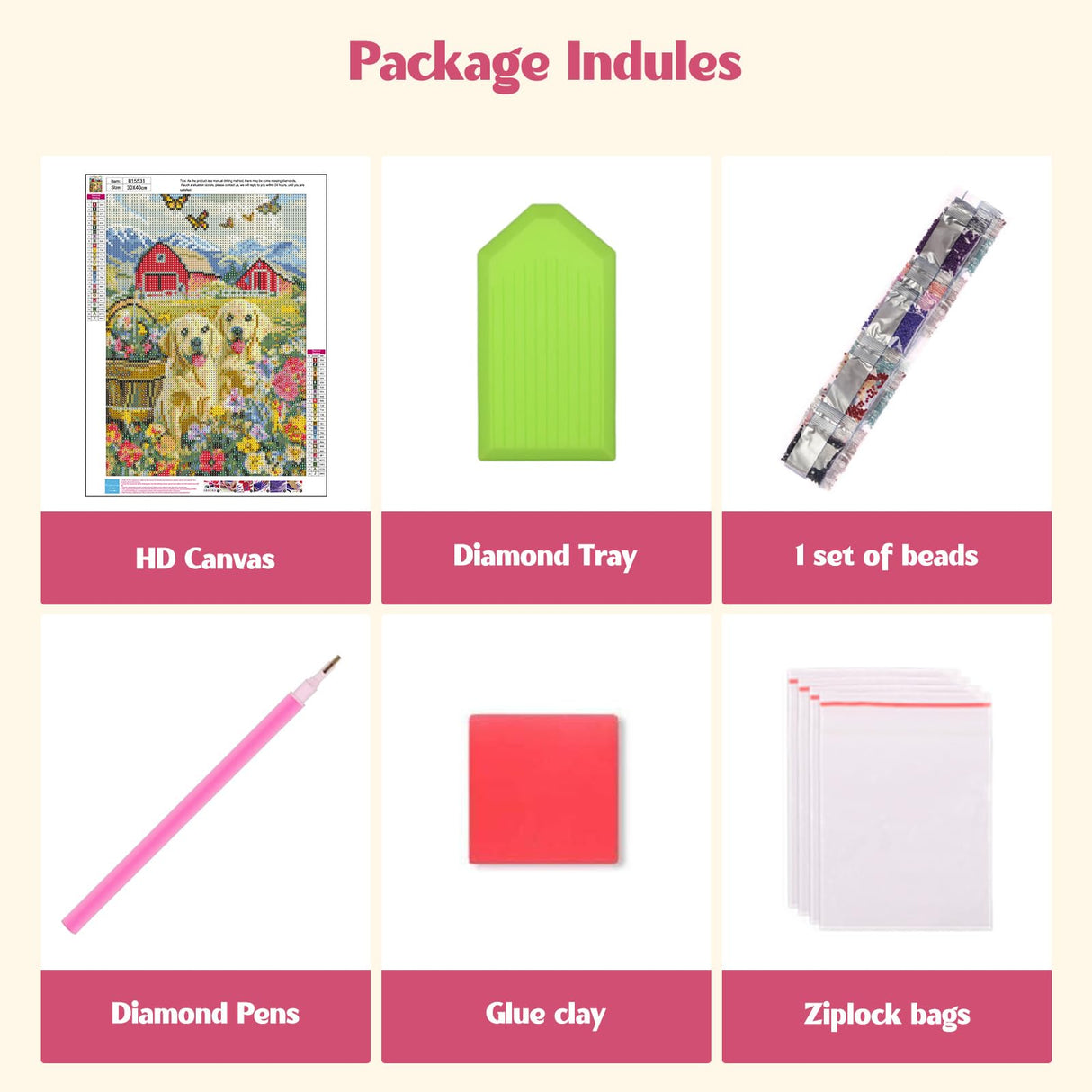 MISCER Dogs Diamond Art Kits for Adults, Flowers Diamond Painting Kits for Beginners, 5D Full Drill Round Paint with Diamonds Pictures, Gem Art Painting DIY Crafts Kit Decor 12x16inch MISCER