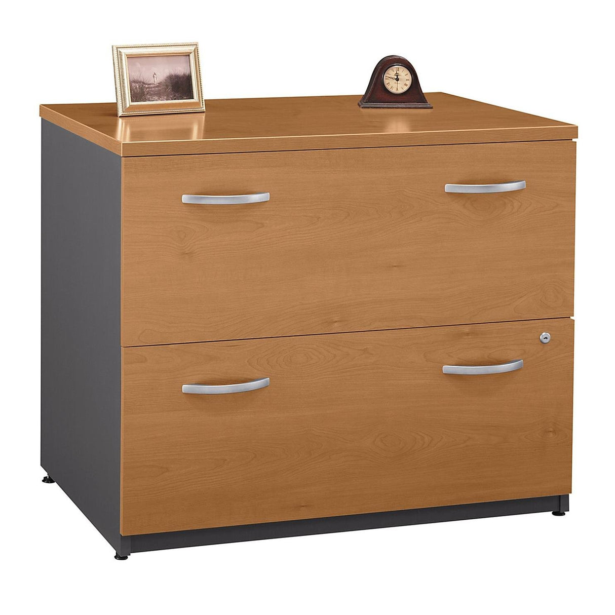 Bush Business Furniture Series C 2 Drawer Lateral File Cabinet-Assembled, Locking Document Storage for Home or Professional Office, 36W, Natural Cherry Bush Business Furniture