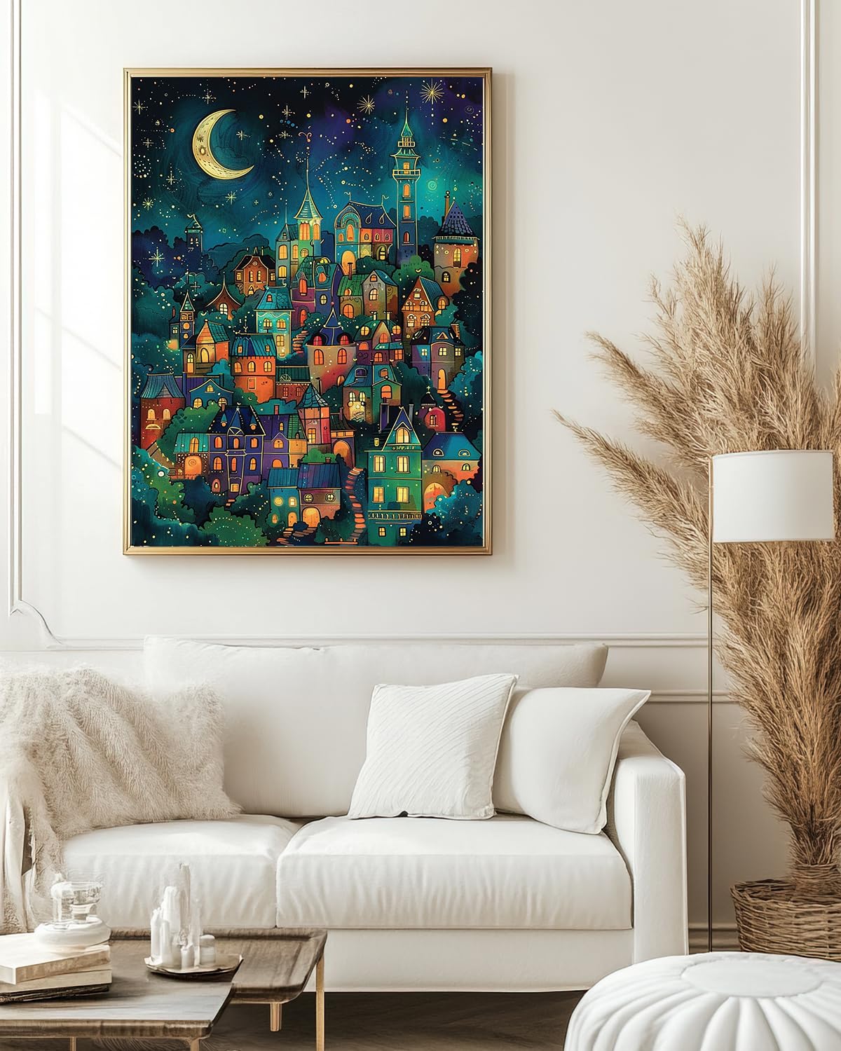 Starry Night Diamond Art Kits for Adults, Crafts 5D Diamond Painting Dot Kit for Adult Beginners, Abstract Landscape DIY Round Dots Full Drill Diamonds Paintings Art for Home Wall Decor Gifts 12X16 In Luckyrichrui