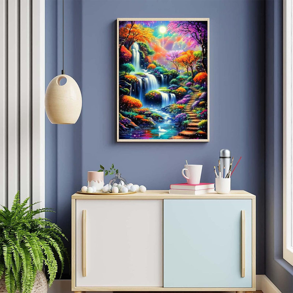 Landscape Diamond Painting Kits for Adults - Scenery Diamond Art Kits for Adults, Round 5D Forest Gem Art Kit for Adult DIY Crafts Kit Gift Home Wall Decor Gifts (16x12 inch) xackcme