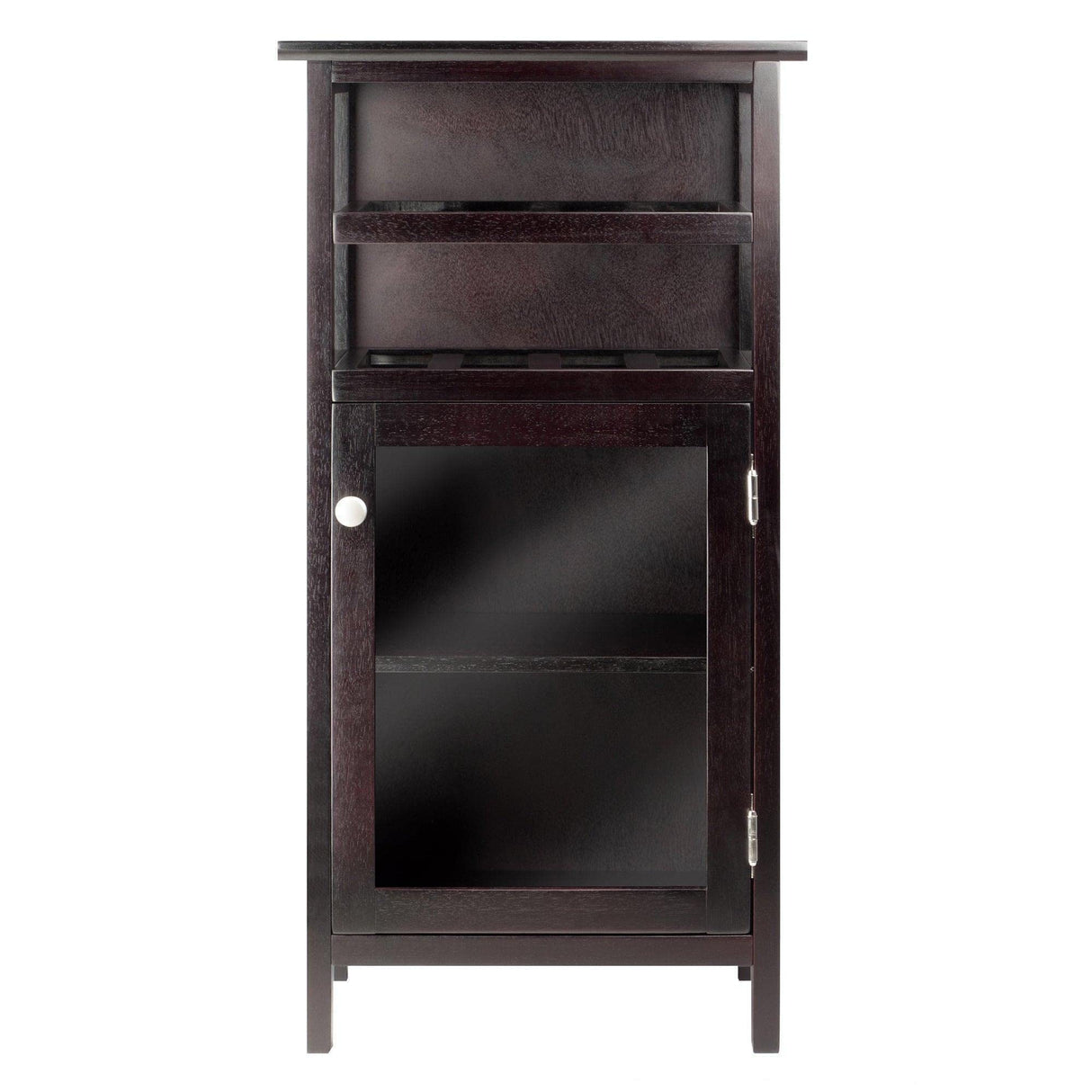 Winsome Alta Wine Cabinet, Dark Wood (92119) Winsome