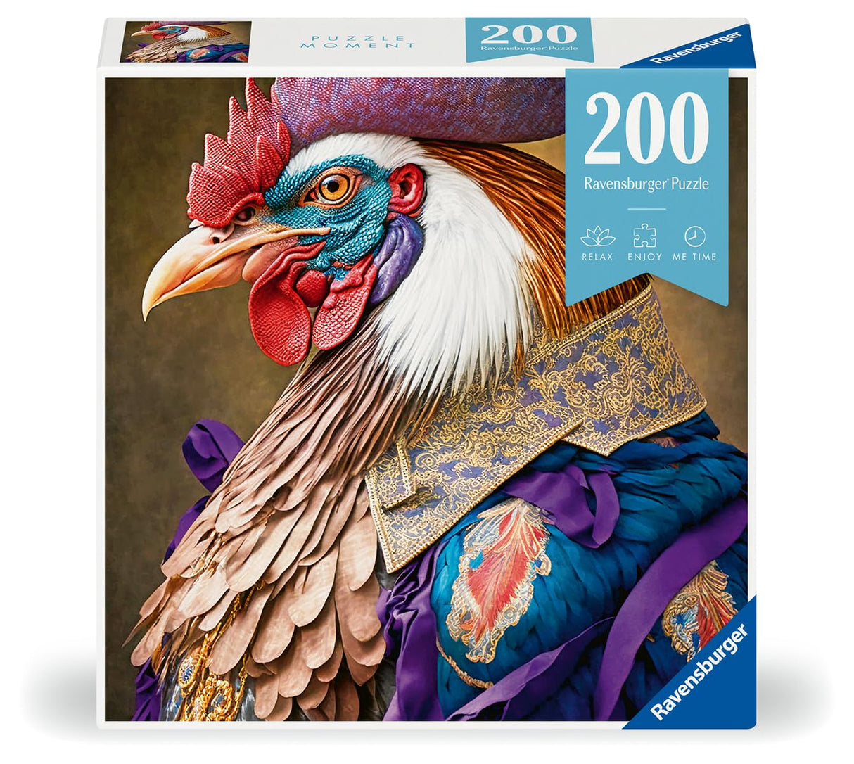 Ravensburger Puzzle Moment: Rooster General 200 Piece Jigsaw Puzzle for Adults - 12001323 - Handcrafted Tooling, Made in Germany, Every Piece Fits Together Perfectly Ravensburger