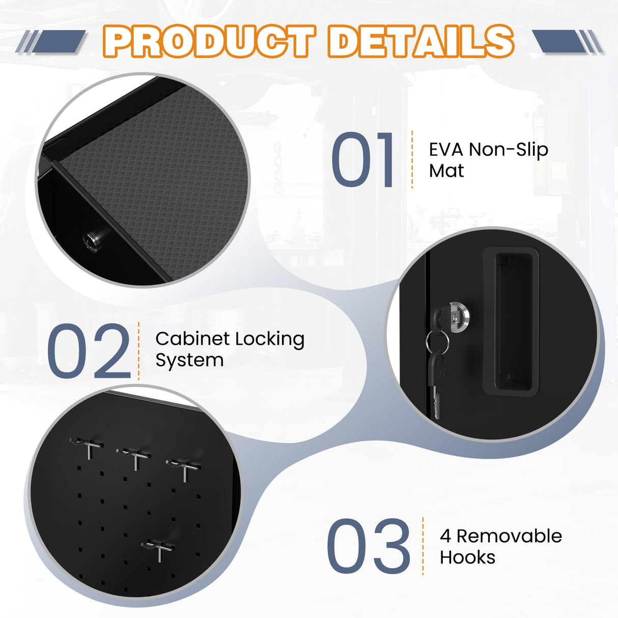 Tool Chest, 5-Drawer Rolling Tool Chest with Detachable Top Tool Box, Tool Box with Wheels, Metal Tool Cart for Garage Warehouse Workshop (Black) Xalvora