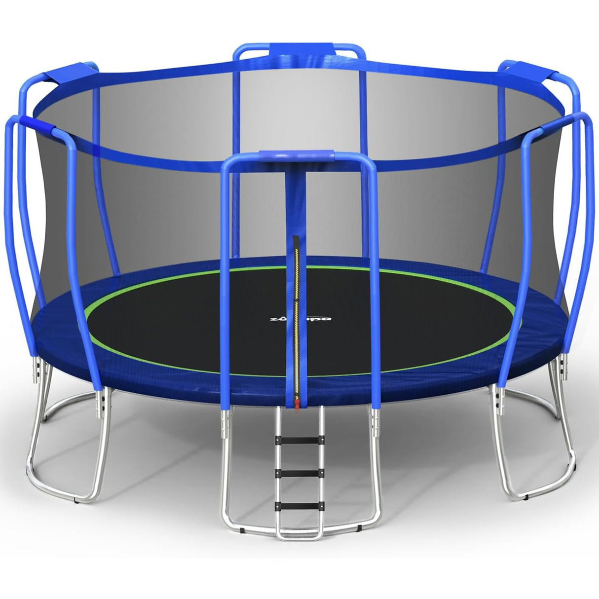 Zupapa Trampolines No-Gap Design 1500 LBS Weight Capacity 16 15 14 12 10 8FT for Kids Children with Safety Enclosure Net Outdoor Backyards Large Recreational Trampoline Zupapa