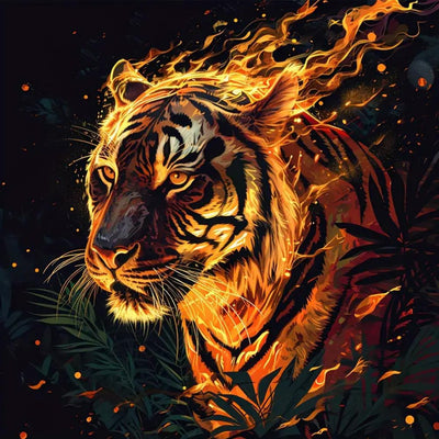 Stalente Diamond Painting Kits for Adults Tiger, 5D DIY Diamond Art Kits for Beginners Round Full Drill Diamond Painting for Home Wall Decoration Gift 12×12inch, Animal