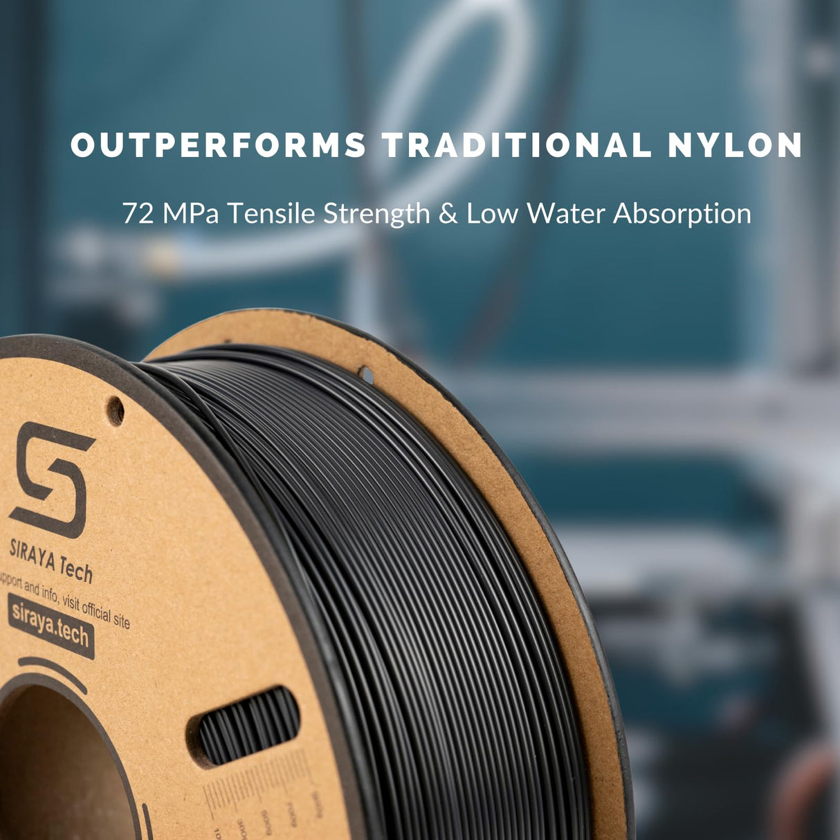 Siraya Tech Fibreheart PPA 3D Printing Filament - High Performance Polyphthalamide Nylon, Extreme Strength & Heat Resistance for Industrial & Engineering Applications - 1kg (2.2lbs) 1.75mm Siraya Tech