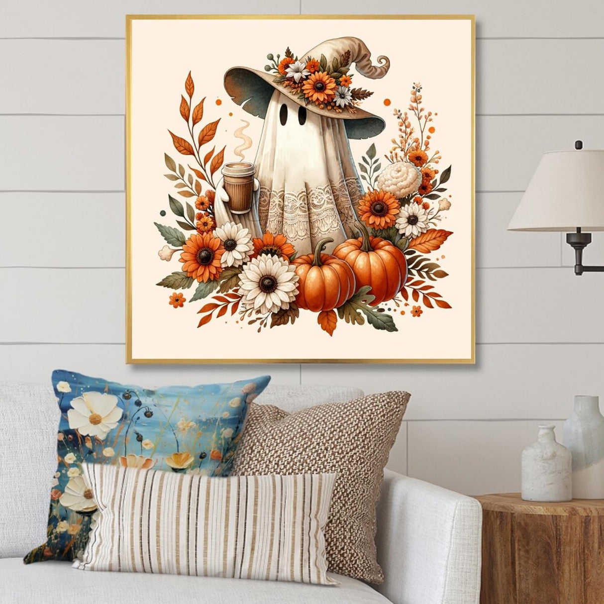 RYMILIE Halloween Diamond Art Kits for Adults- Fall Diamond Art Kits for Beginners-DIY 5D Pumpkin Diamond Painting Kit for Home Wall Decor Gifts【11.8x11.8inch】 RYMILIE