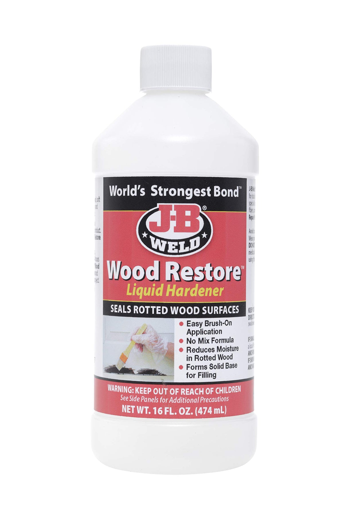 J-B Weld 40001 Wood Restore Liquid Hardener - 16 oz., Original version J-B Weld