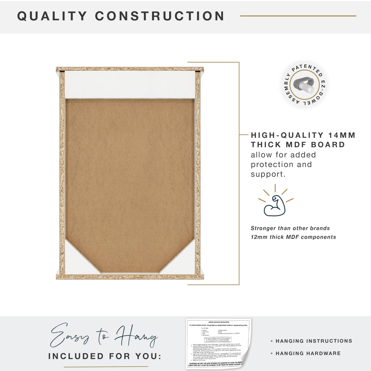 MCS 23x16 White Medicine Cabinet Organizer, Wall Mounted Bathroom Cabinet for Over-The-Toilet Storage, Bathroom Furniture & Restroom Organizer MCS