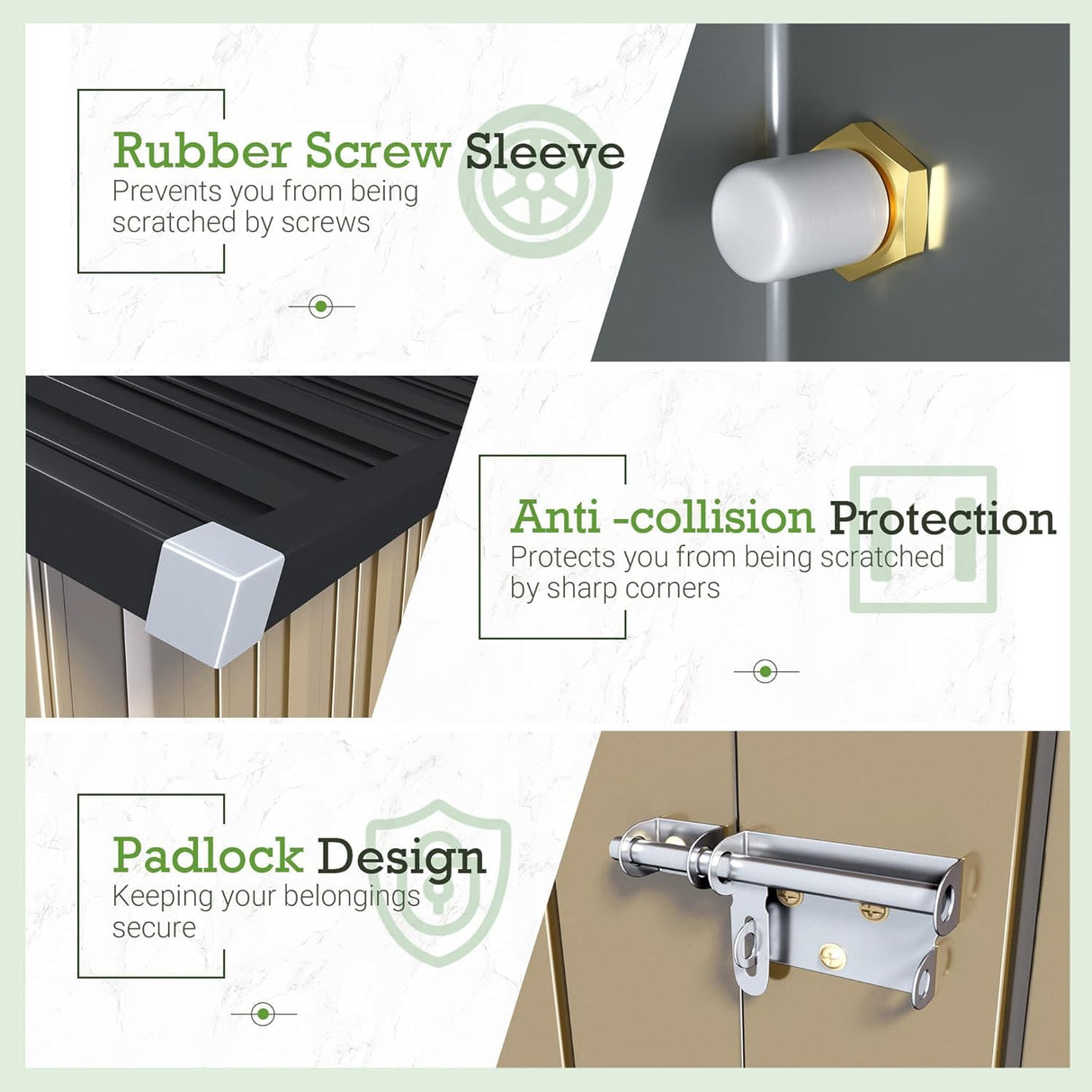 Furniwell Outdoor Storage Shed, Metal Garden Sheds Outdoor Storage House with Single Lockable Door for Backyard Patio Lawn (Brown, 5 x 3 FT) Furniwell