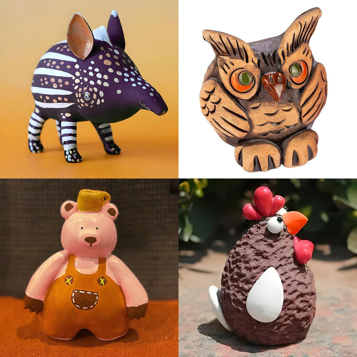 ReArt Oven Bake Polymer Clay White, Non Toxic 4.4Lbs with Pottery Tools & Paint Brushes Great for Modeling, Sculpting, Holiday, DIY Jewelry Making Projects. Great for All Skill Levels (White & Tools) ReArt