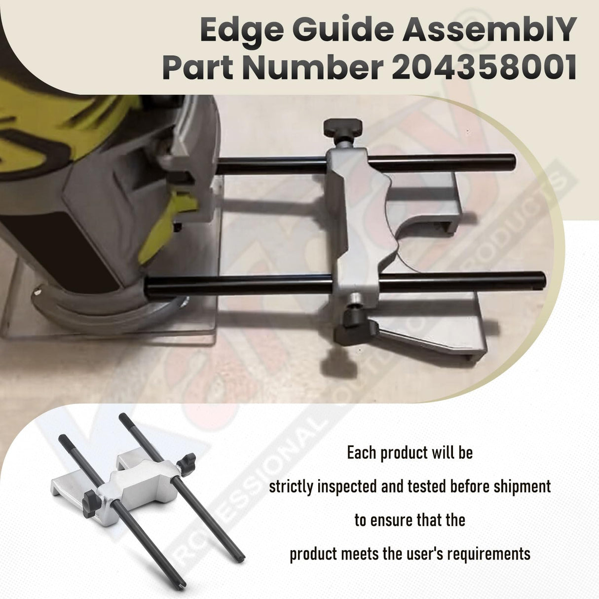 204358001 Edge Guide Assembly Compatible with Ryobi P601 and P206 18V ONE+ Trim Routers, Fits PCL424B PCL424 R2401 Trim Routers - 204358001 Router Guide Karbay
