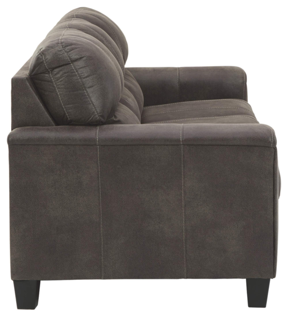 Signature Design by Ashley Navi Faux Leather Modern Sofa, Gray Signature Design by Ashley