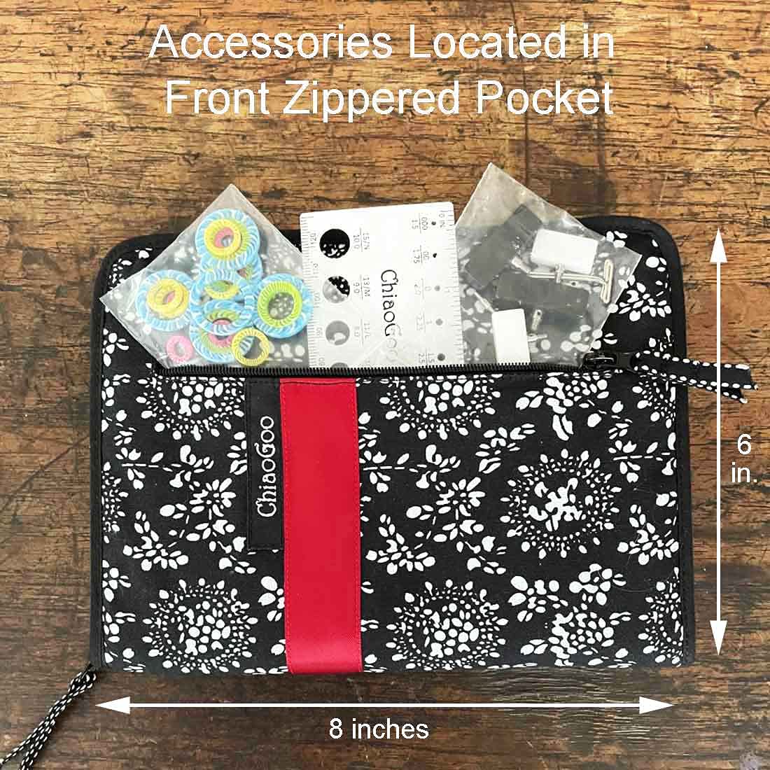 ChiaoGoo Twist Red Lace 5-Inch Complete 7500-C Interchangeable Circular Knitting Needle Set, Sizes US 2, 3, 4, 5, 6, 7, 8, 9, 10, 10.5, 11, 13, 15 with 6 Cords with Project Bag ChiaoGoo