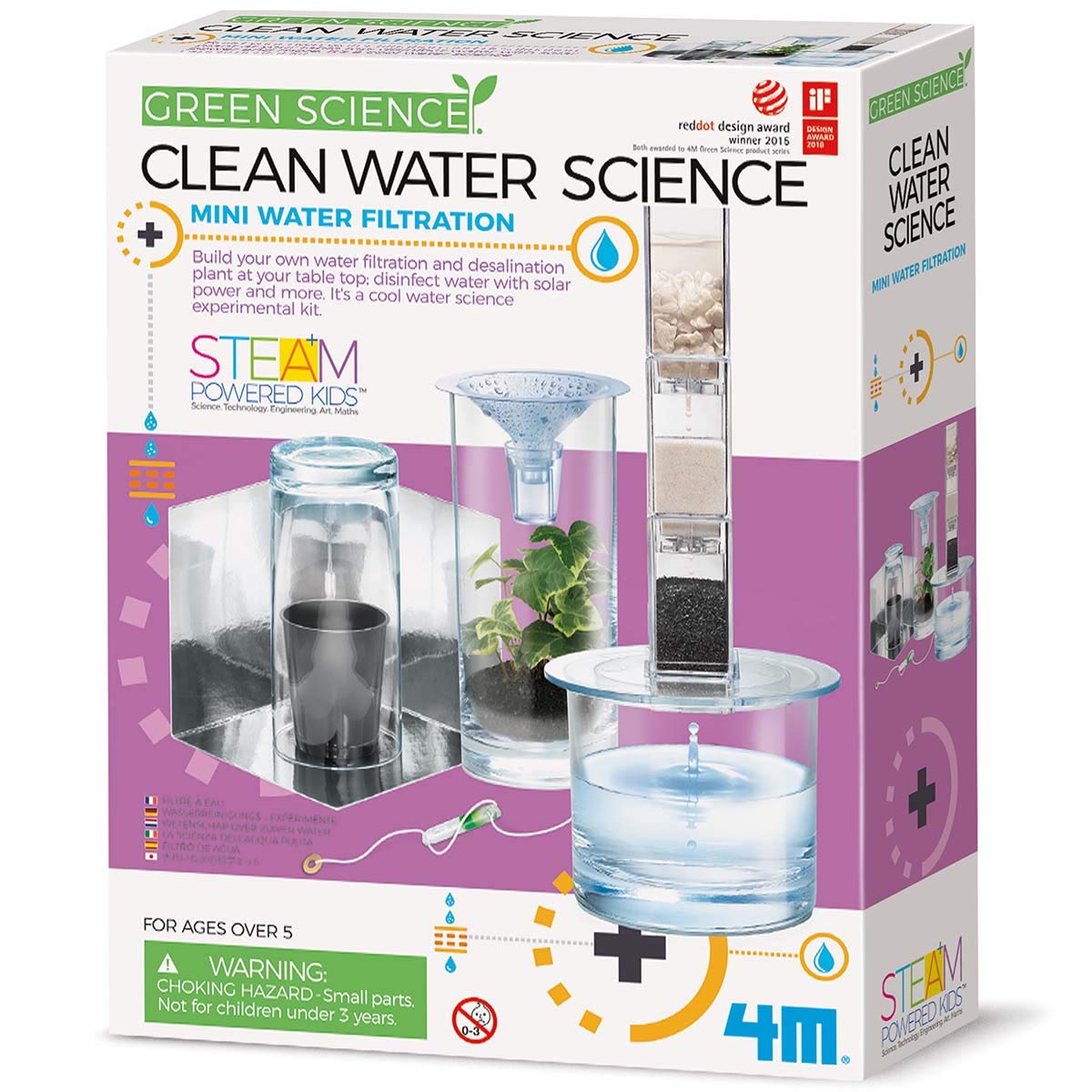4M Clean Water Science - Climate Change, Global Warming, Lab - STEM Toys Educational Gift for Kids & Teens, Girls & Boys 4M