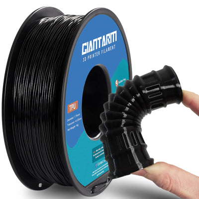 GIANTARM TPU Filament 1.75mm Flexible Soft 3D Printer Consumables Black,95A 1kg Spool (2.2 lbs.), Dimensional Accuracy +/- 0.05 mm