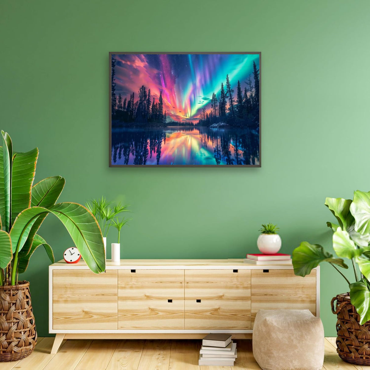 Lophomie Extra Large Diamond Art Kits for Adults, 5D DIY Northern Lights Diamond Painting Kits for Adults Beginners, Diamond Dots Kits Gem Arts Crafts for Home Wall Decor 28x16 Inch Lophomie