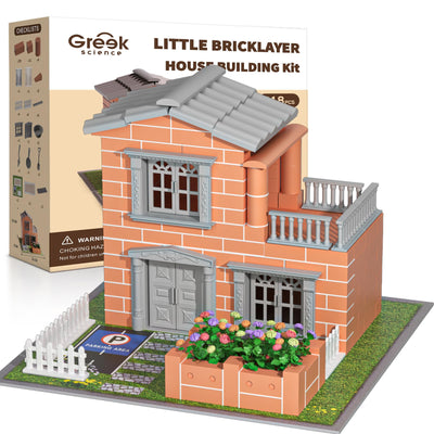 Mini House Building Kit for Kids Age 8+ - Block Building Toys with Real Mini Bricks, STEM Creative Gifts for Boys Girls- DIY Tiny House Construction Set