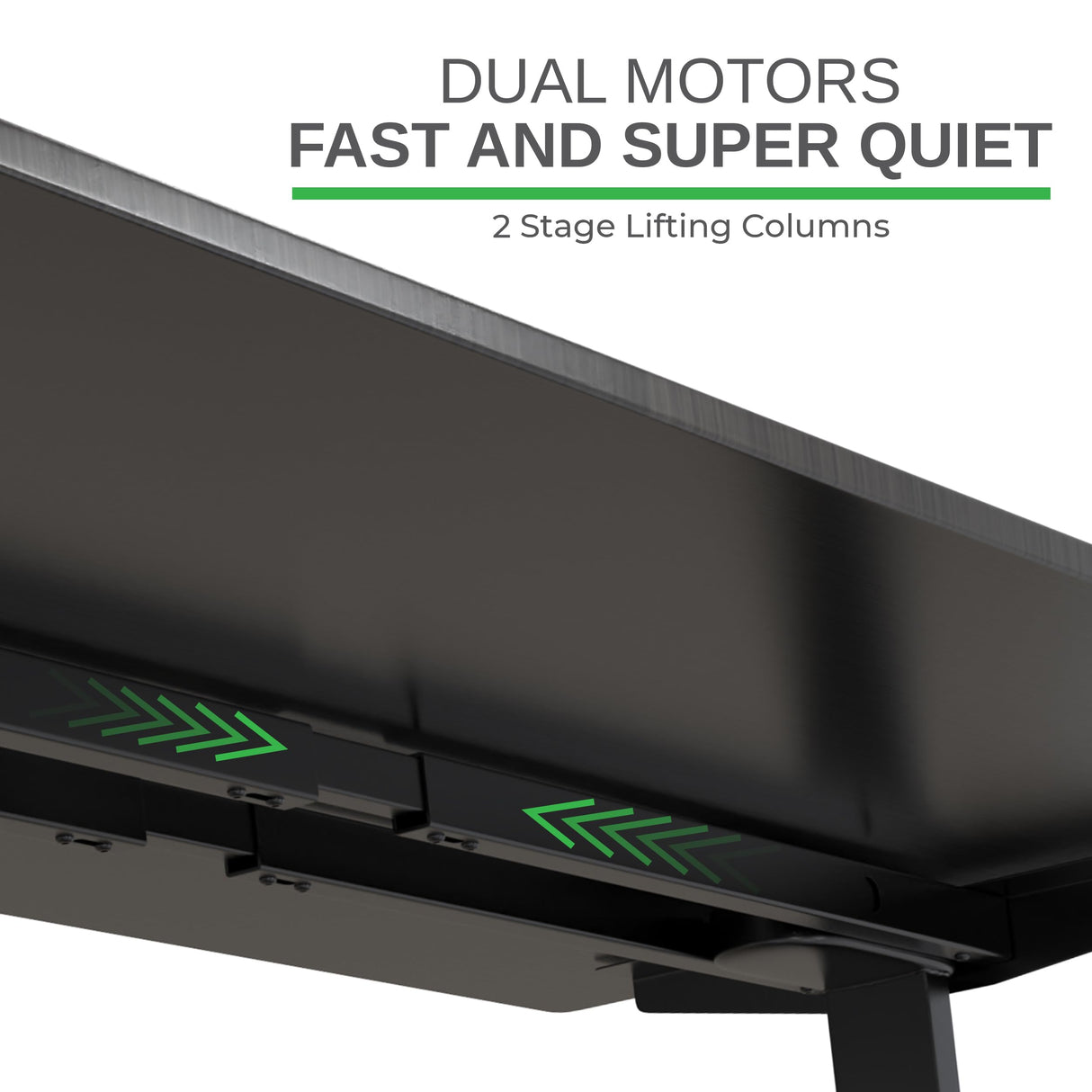 Rise UP Dual Motor Electric Standing Desk 60x30 Black Desktop Premium Ergonomic Adjustable Height sit Stand up Home Office Computer Desk Table Uncaged Ergonomics