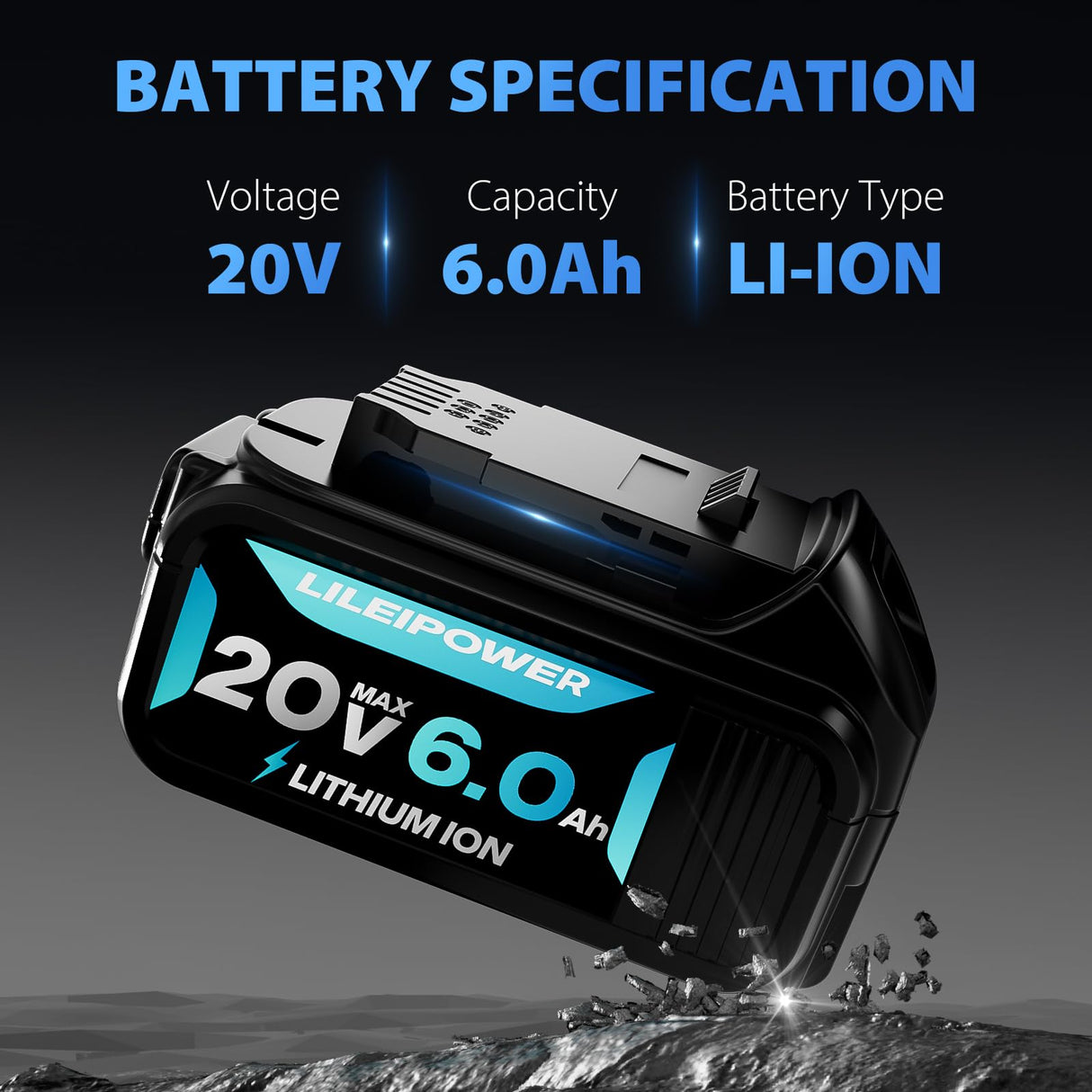 LILEIPOWER 2Pack 20V 6.0Ah Battery Replacement for Dewalt 20V Max Battery and DCB102 Charger Combo Compatible with Flexvolt 20V/60V Battery DCB206 DCD/DCF/DCG/DCS Cordless Power Tools LILEIPOWER