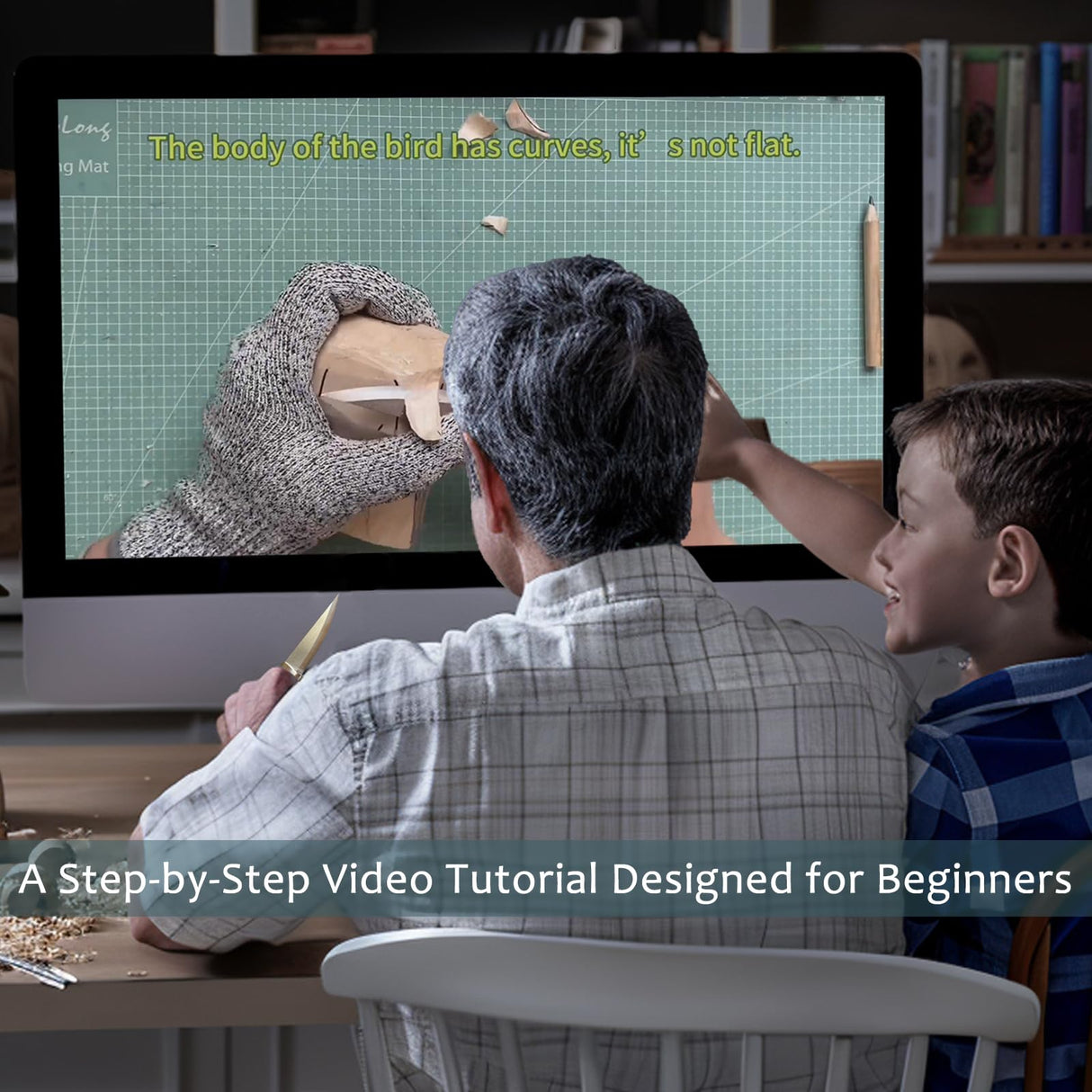 Msamiagfn Wood Carving Kit for Beginners, Essential Wood Whittling Kit for Beginners, Knife Tools Accessories, Balsawood and Basswood Blocks, Bird Carving Video Tutorial, DIY Kits for Adults Hobbies msamiagfn