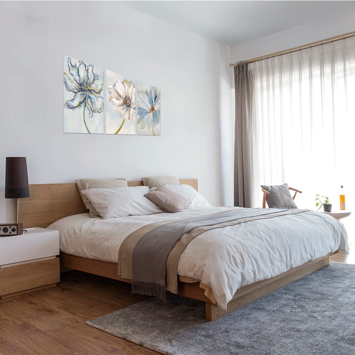 AIONCDER Acoustic Wall Art Acoustic Panels, 16x12 Inches Self Adhesive Sound Proofing Padding, 3 Piece Acoustical Soundproof Wall Panels, Decorative Sound Absorbing Panels for Home Office AIONCDER