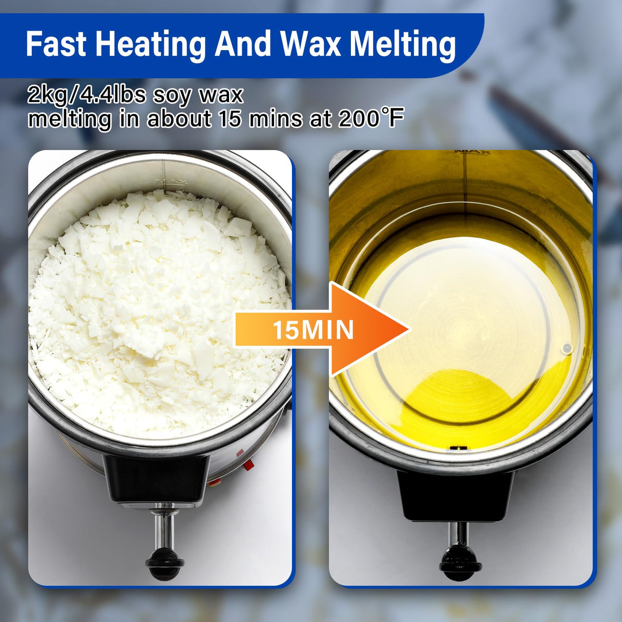 TCFUNDY Candle Making Wax Melting Pot 8.45Qts/17Lbs, Electric Non-Stick Candle Wax Melter Pot 8L, DIY Candle Making Kit for Adults, Soy Wax and Beeswax Candle Maker TCFUNDY