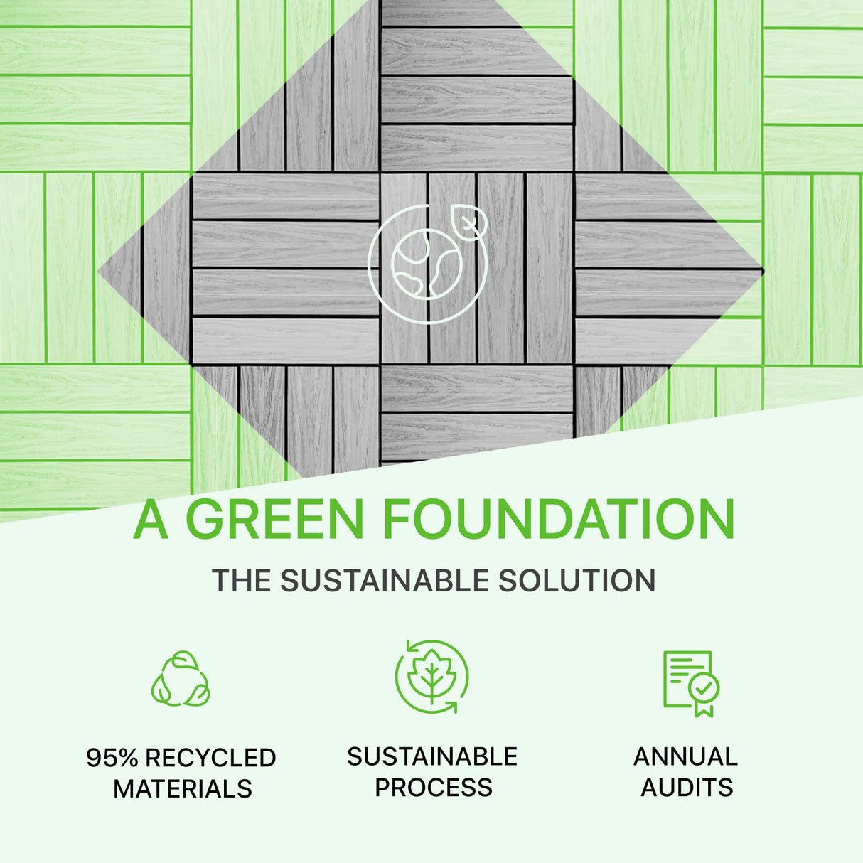 NewTechWood UltraShield Naturale 1 ft. x 1 ft. Quick Deck Outdoor Composite Deck Tile in Icelandic Smoke White (10 sq. ft. per Box) NewTechWood