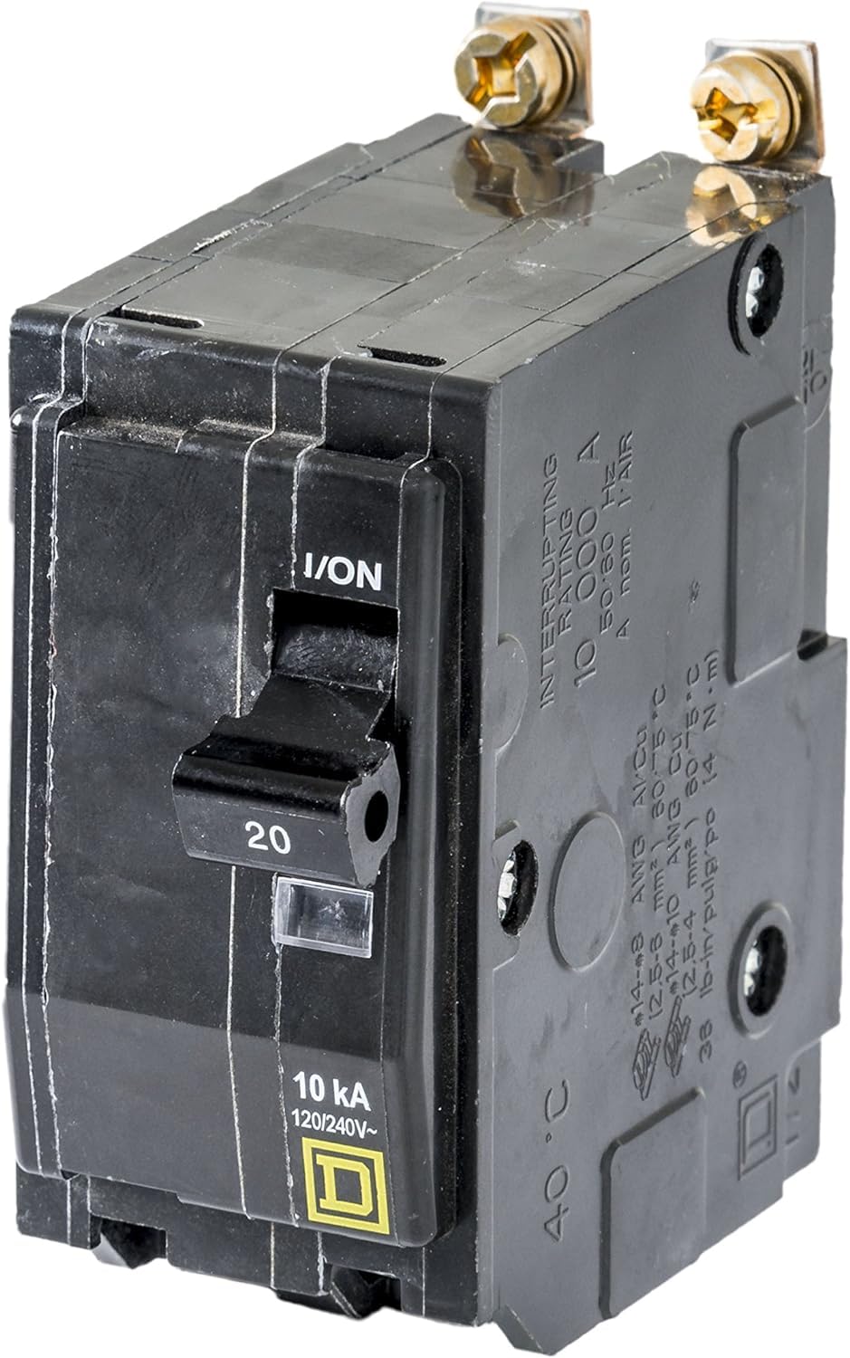 Square D - QOB220CP Circuit Breaker, Black Schneider Electric