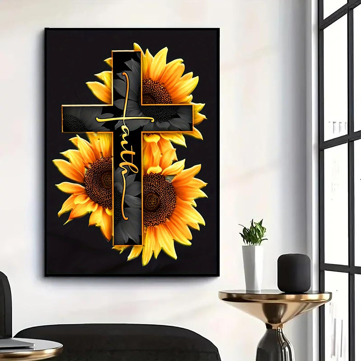 GXGLLPZBY 5D Diamond Painting Kit for Adults Beginners,DIY Cross Sunflower Paint by Diamond Art Kits,Suitability Friends Full Round Drill Diamonds Dots Gem Art,Home Wall Decor 11.8x15.8 Inch GXGLLPZBY
