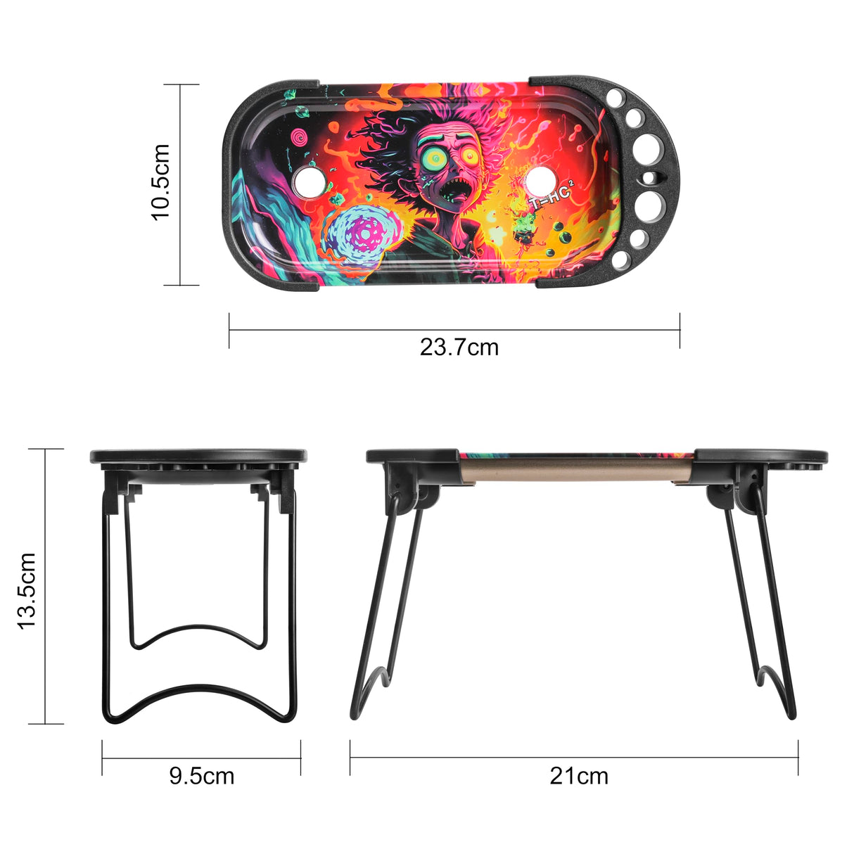 Cone Filler Pre Roll Machine for King Size&1 1/4 Size-Cone Loader Includes Metal Rolling Tray,Foldable Stand, Placement Device & Brush (Black) CYT PRIME DESIGN