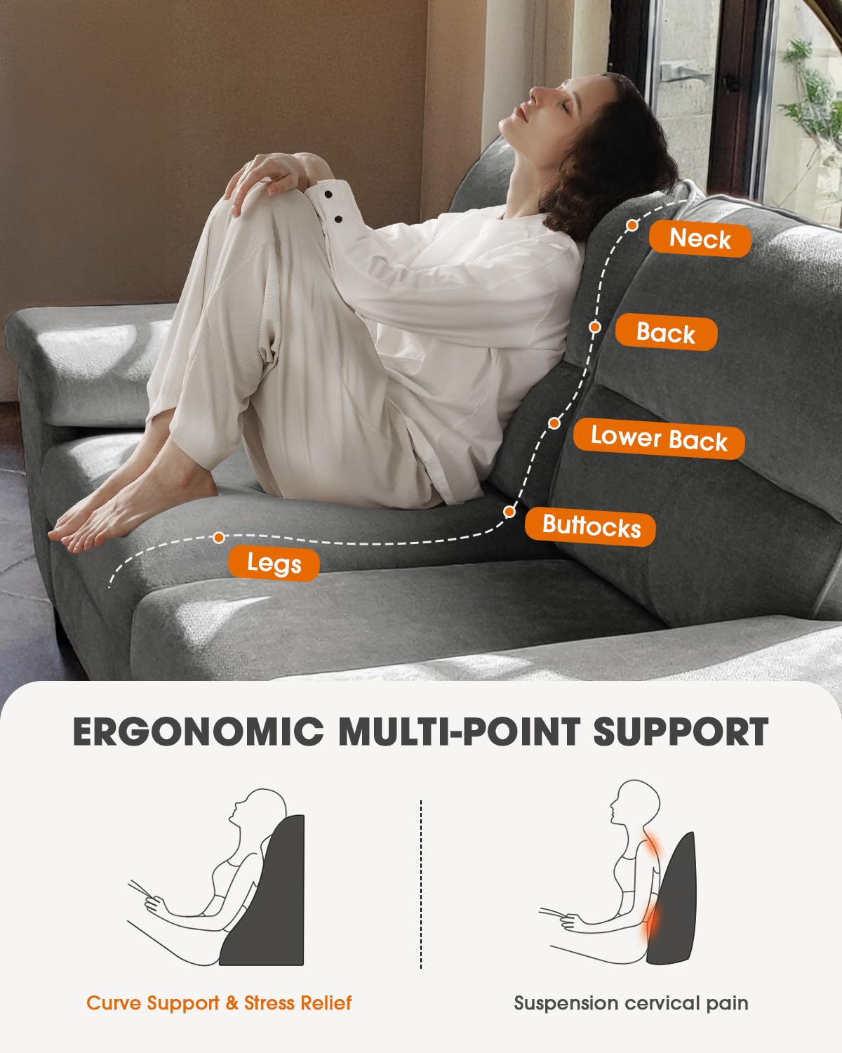 71.25" Modern Couches for Living Room, Deep Seat Sofa with 8” Cushion, Comfy 2-Seater Chenille Loveseat with Convertible Armrest, Removable Sofa Cover, High Leg(Light Gray) Upvilla