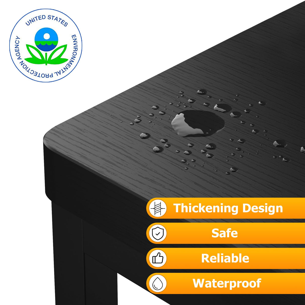 2 Step Wooden Step Stools for Adults Kids, Heavy Duty Stepping Stools Wooden Bed Step Stools for High Beds, Non-Slip 2 Bedside Foot Stool with 500 Lbs Capacity, Kitchen, Bed, RVS Step, Rustic Brown FYGUES