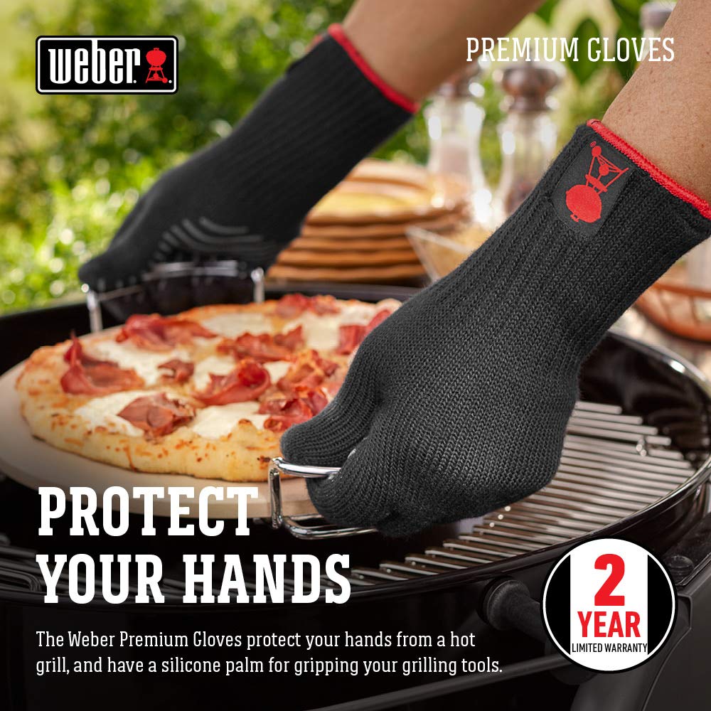 Weber Premium Gloves, L/XL, x Large, Large/X-Large (Pack of 1), Black Weber