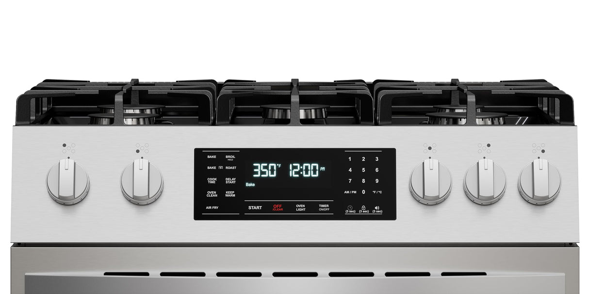 Kenmore Front Control Gas Range Oven with 5 Cooktop Burners, True Convection, Steam and Self Clean, Freestanding Stainless Steel Stove and Oven, 4.8 cu. ft. Capacity Kenmore