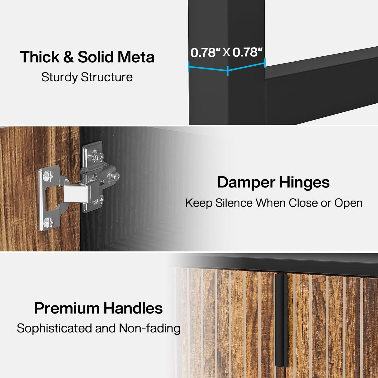 Tribesigns Shoe Cabinet with Doors, 5 Tiers Shoe Storage Cabinet for Entryway, 25 Pairs Wooden Shoe Cabinets, Modern Shoe Organizer Storage for Living Room, Bedroom, Hallway, Closet, Black and Brown Tribesigns