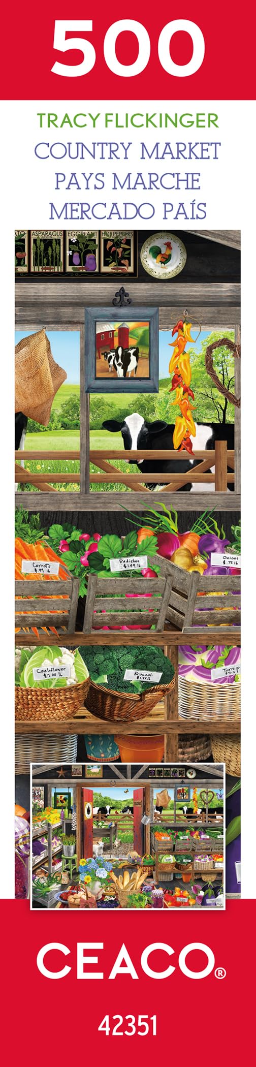 Ceaco - Tracy Flickinger - Country Market - 500 Piece Jigsaw Puzzle Ceaco