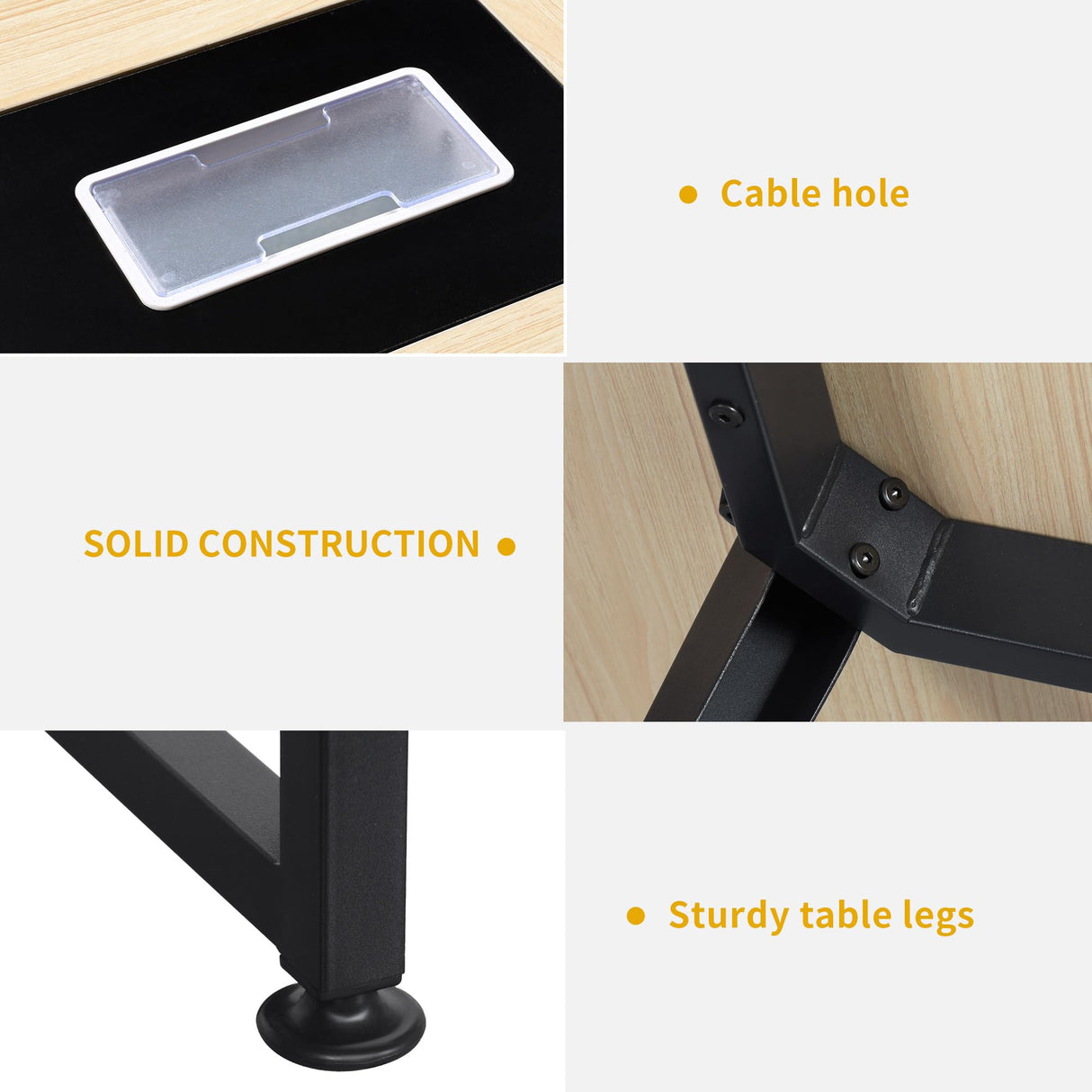 DWVO 8FT Conference Table, 94.5" Boat Shaped Meeting Table with Power Outlets & Rectangle Grommet, Modern Seminar Table for Office Conference Room, Boardroom Desk DWVO