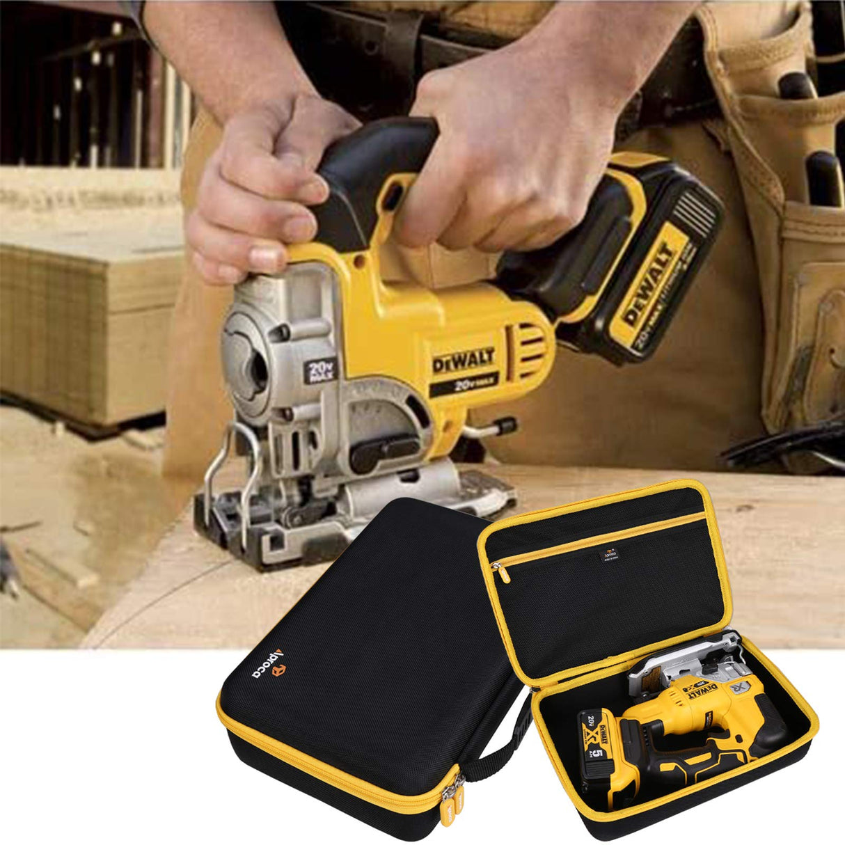 Aproca Hard Storage Travel Carrying Case for DEWALT 20V MAX XR Jig Saw (DCS334B) Aproca