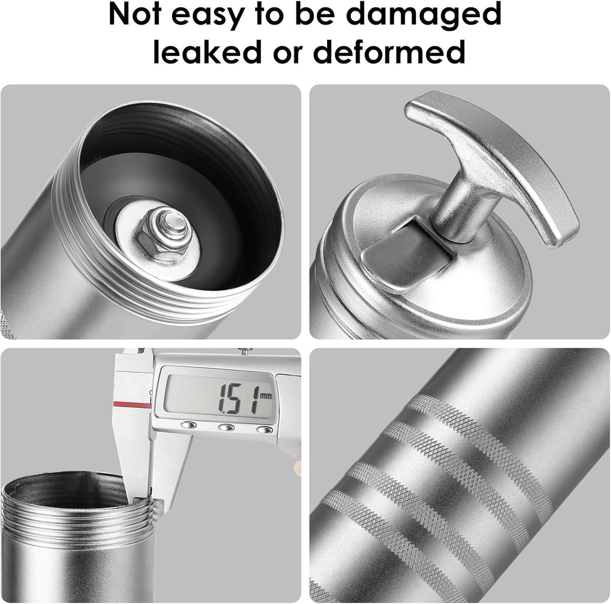 TOKKOT Electric Grease Gun Drill Adapter for De-Walt/Milwake Cordless Drill Driver –14 OZ Capacity, 12" Flexible Hose,Locking Grease Gun Coupler & Steel Pipe – DIY & Professional Lubrication Tool TOKKOT