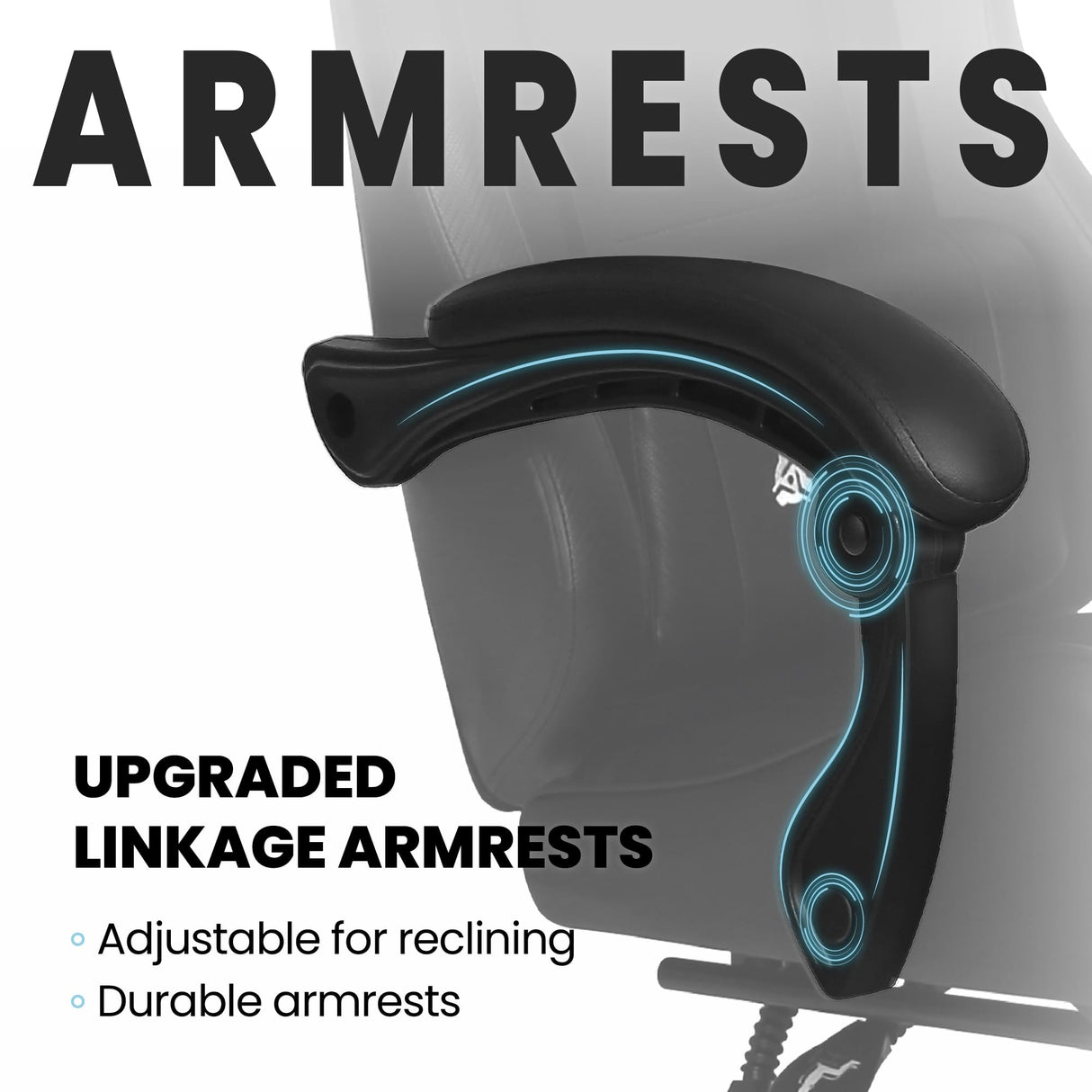 N-GEN GAMING Video Gaming Chair with Footrest High Back Ergonomic Comfortable Office Computer Desk with Lumbar Support Height Adjustable with PU Leather Recliner for Adults Women Men (Black) N-GEN GAMING