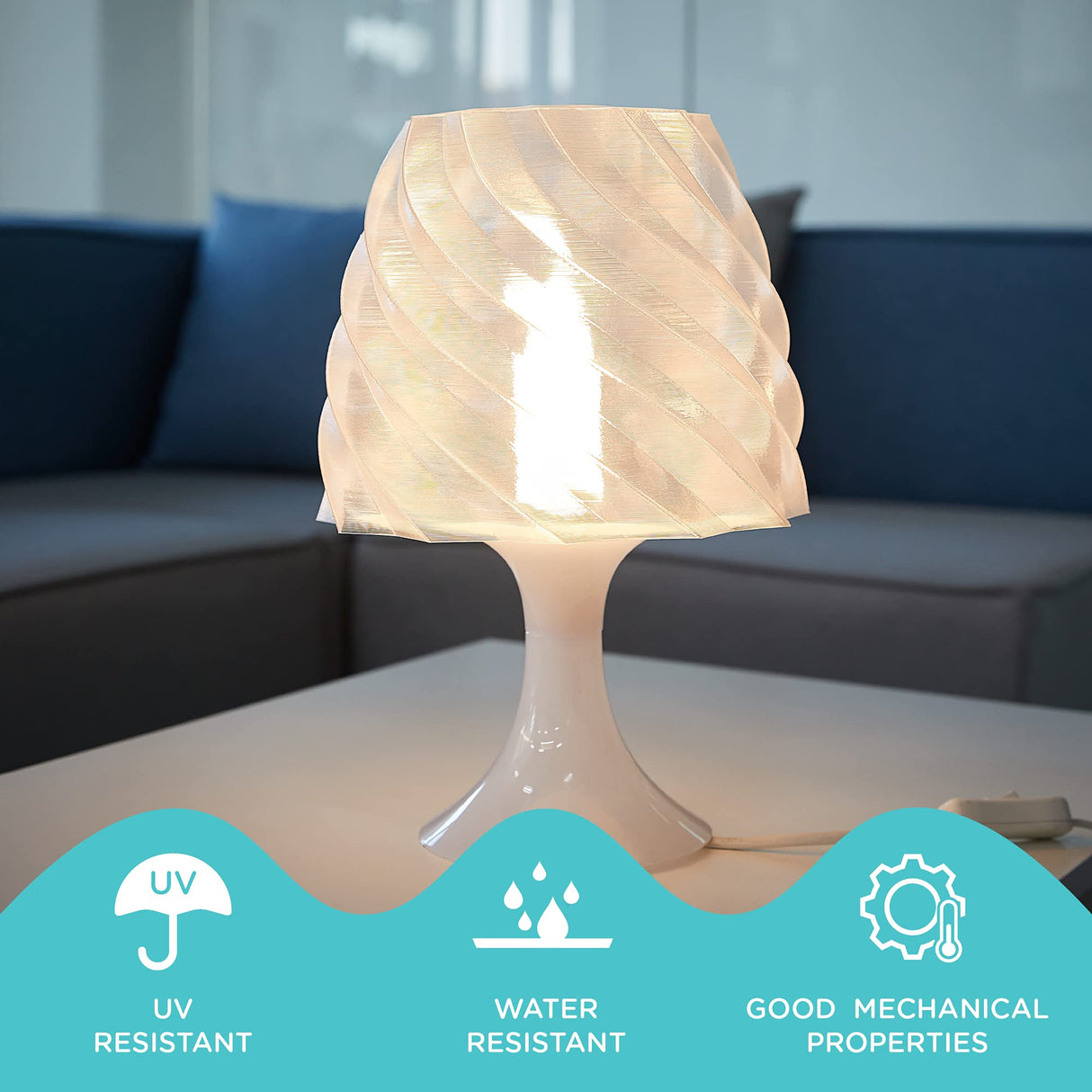 Polymaker PC Filament 1.75mm, Clear Polycarbonate Filament 1.75mm 1kg Cardboard Spool - PolyLite Transparent PC Filament, Strong & Tough & Heat Resistant 1.75mm 3D Printer Polycarbonate Filament POLYMAKER