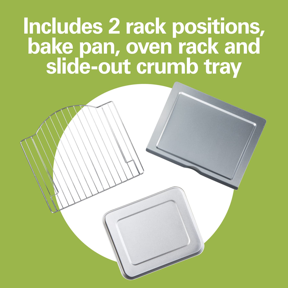 Hamilton Beach 6 Slice Countertop Toaster Oven With Easy Reach Roll-Top Door, Bake, Broil & Toast Functions, Auto Shutoff, Silver (31127D) Hamilton Beach