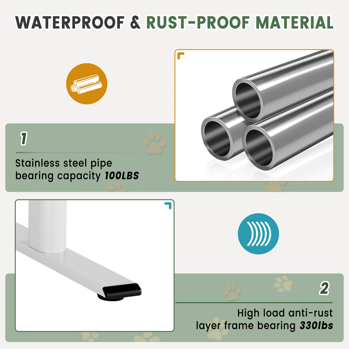 Reljofum 46" Electric Grooming Table, Heavy Duty Dog Grooming Table w/PVC Non-Slid Mat Reljofum