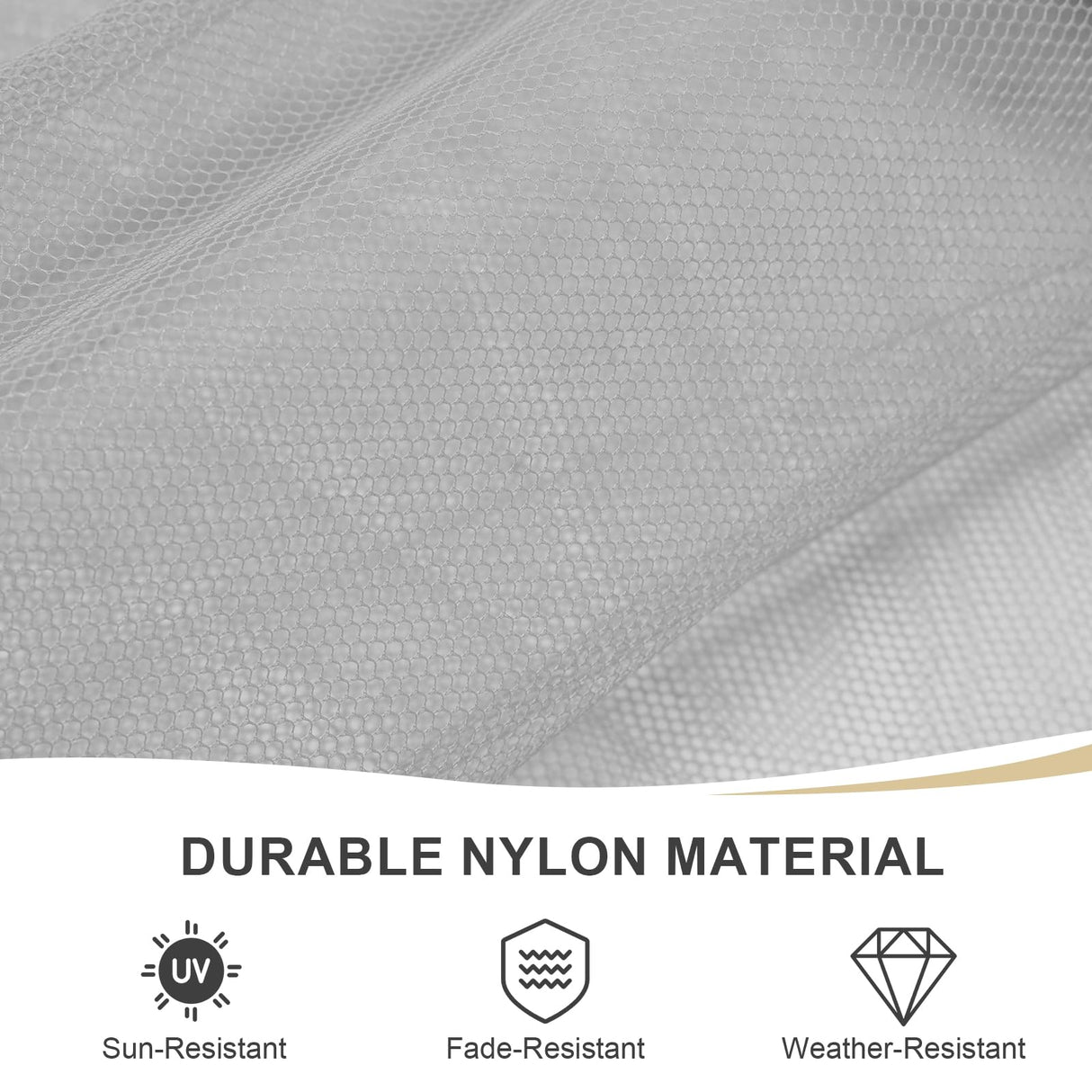 BPS 12' x 14' Gazebo Universal Mosquito Netting Screen Replacement, 4-Panel Screen Walls with Double Zippers for Outdoor Patio, Gray (Mosquito Net Only) BPS