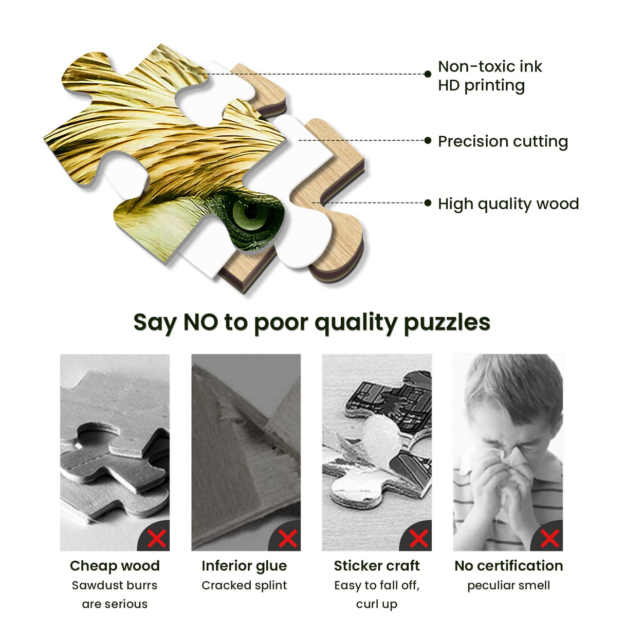 MAIYOUWENG 1000 Piece Wooden Puzzles for Adults Family Elderly or Kids, Warrior and Animal Puzzle Game for Parent-Child, Funny 1000 Piece Native American Jigsaw Puzzle Toy Gift for Friend Wife Mom MAIYOUWENG