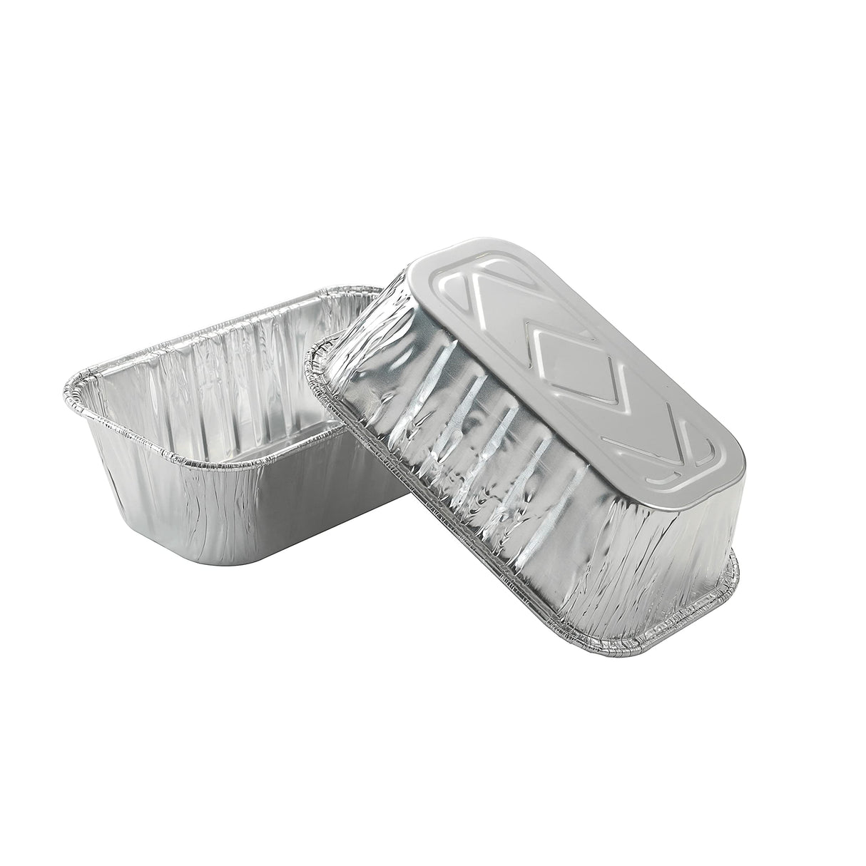 Waytiffer (50 Pack) 1Lb mini Loaf Pans Heavy Duty Disposable Aluminum Foil Bread Tins Standard Size 6" X 3.5" X 2.5" Oven Safe Sturdy Small Bread Tin Pans 1 Pound Loaf Pans Waytiffer