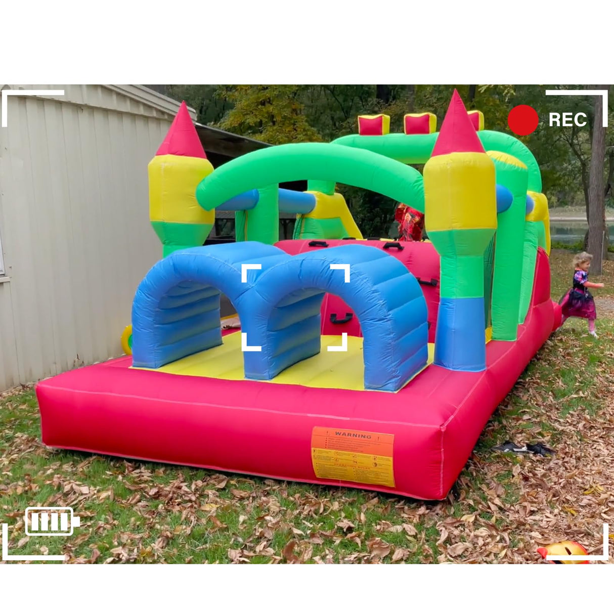 Whubefy 18x8.2FT Large Bounce House for Big Kids 8-12, Blow up Inflatable Obstacle Course with Slide Tunnels Jump Castle Bouncer 680W Blower, Outdoor Playhouse Bouncy House Birthday Gift for Kids 3-6 Whubefy