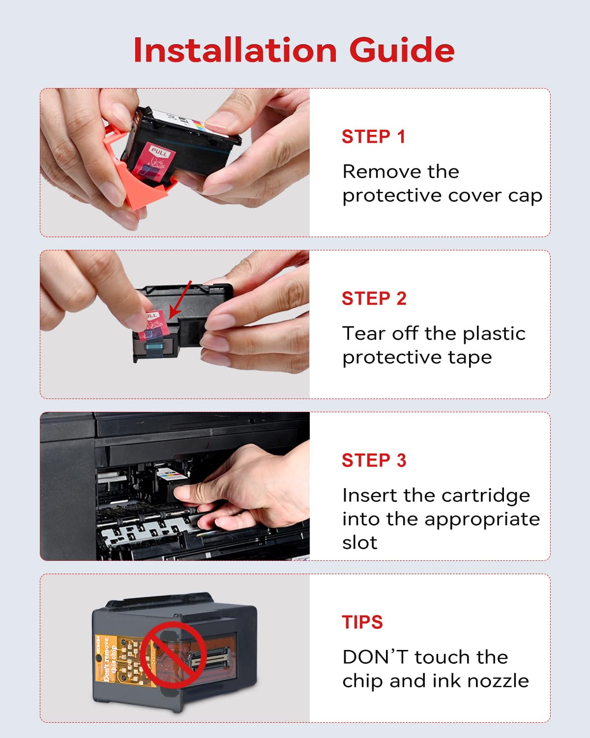 EaseFusion 245XL 246XL Combo Pack Replacement for Canon Ink 245 246 PG-245 XL PG-245XL Black Color Ink Cartridges for Canon Pixma MX490 MX492 MG2522 TR4520 TS3322 TS202 MG2500 TS3122 TR4500 Printer EaseFusion