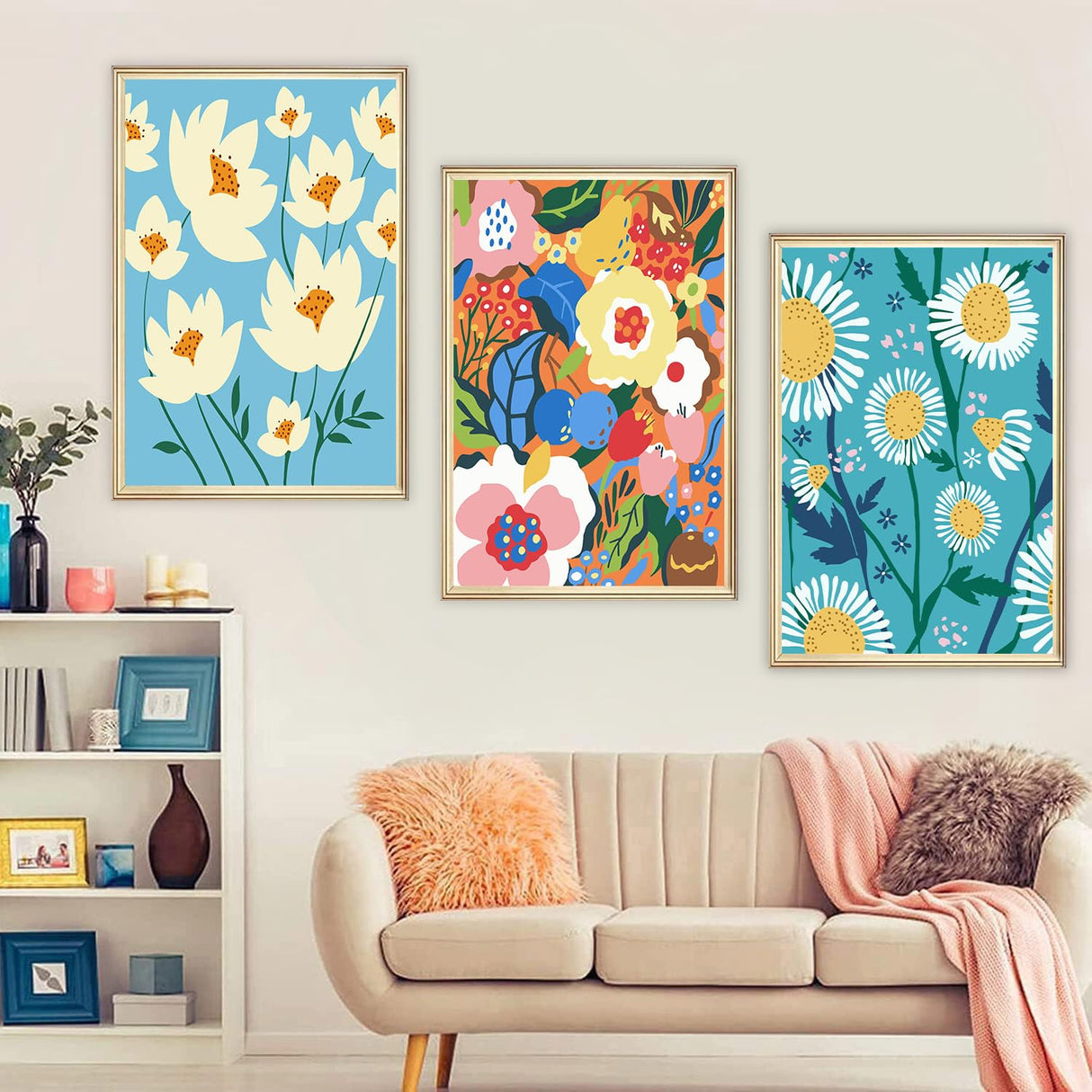 6 Pack Paint by Number for Adults-Paint by Numbers Kit for Adults Flowers, Floral Easy Painting by Number Perfect for Gift Home Wall Decor (6 Pack, 8x12 inch) HITO